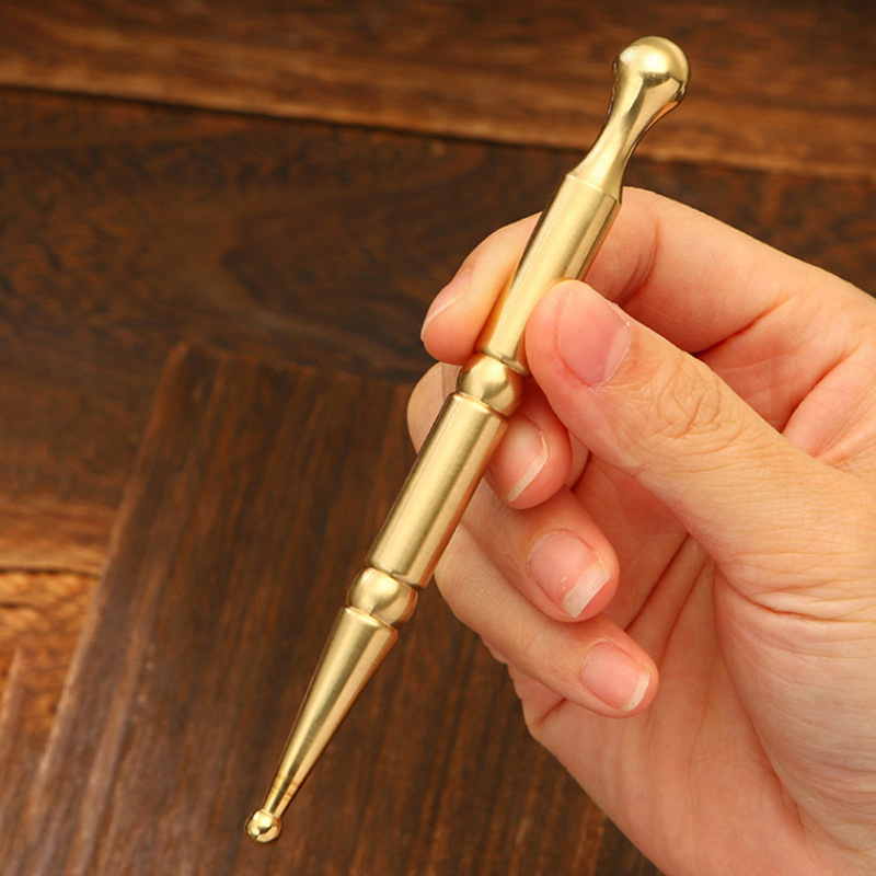Lacrosse Stick Head - Brass Dual Head Facial Massage Stick
