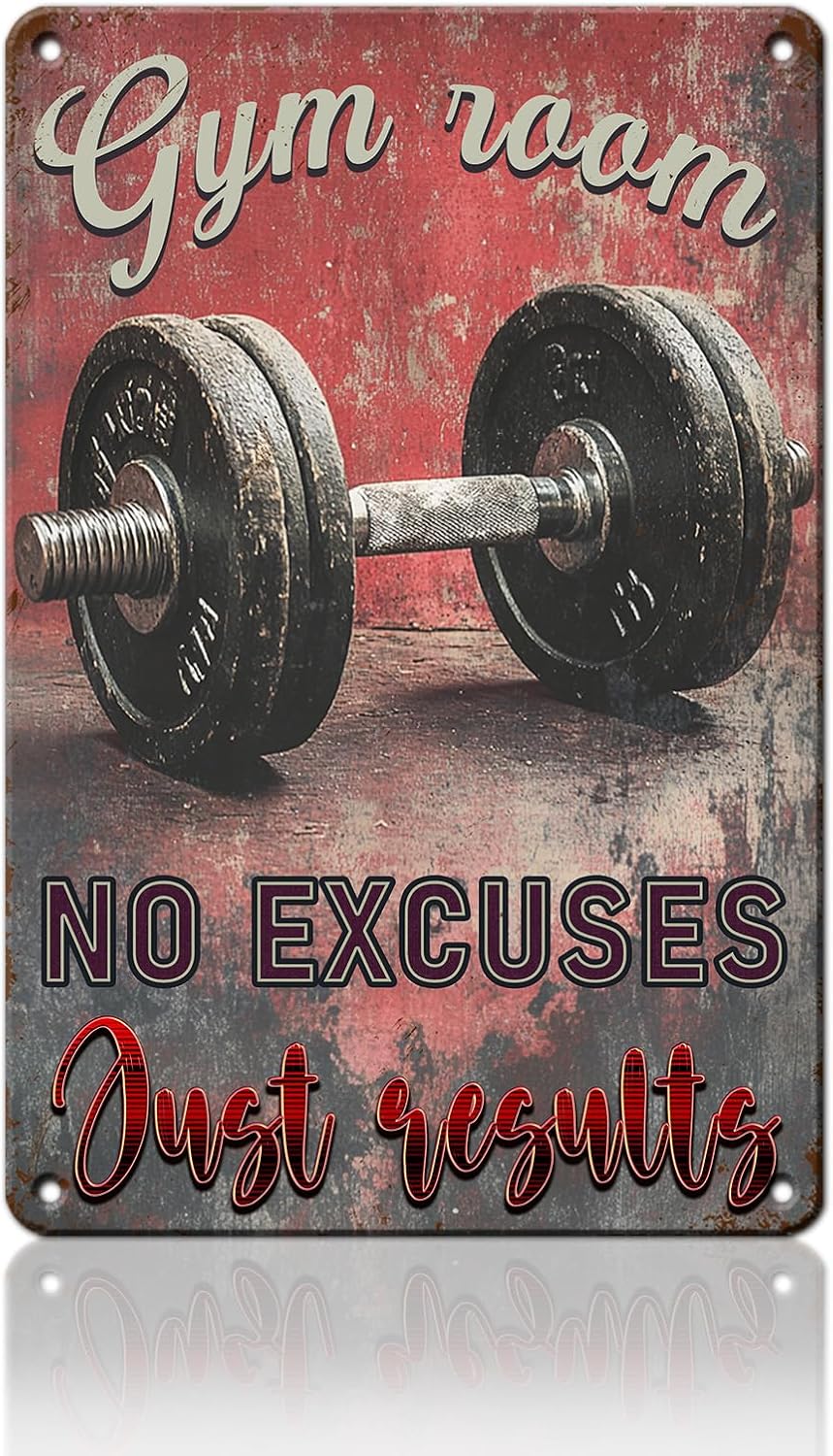 No Excuses Just Results Gym Ro – Sports Equipment Poster recenzja i cena