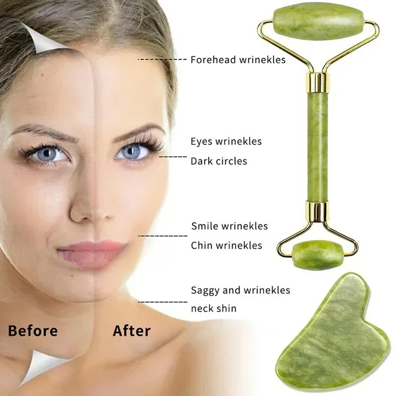 Natural jade roller massager,  – Lacrosse Stick Head recenzja i cena