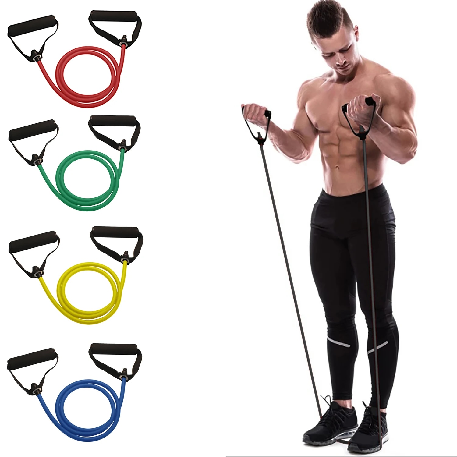 Resistance Bands With Handles, – Sports Equipment Game recenzja i cena