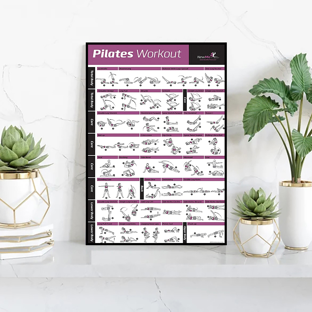 Pilates Training Chart Canvas  – Sports Equipment Poster recenzja i cena