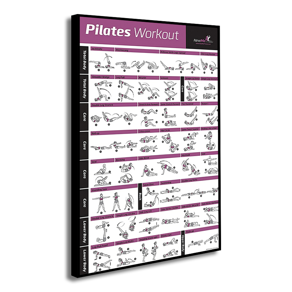 Pilates Training Chart Canvas  – Sports Equipment Poster recenzja i cena