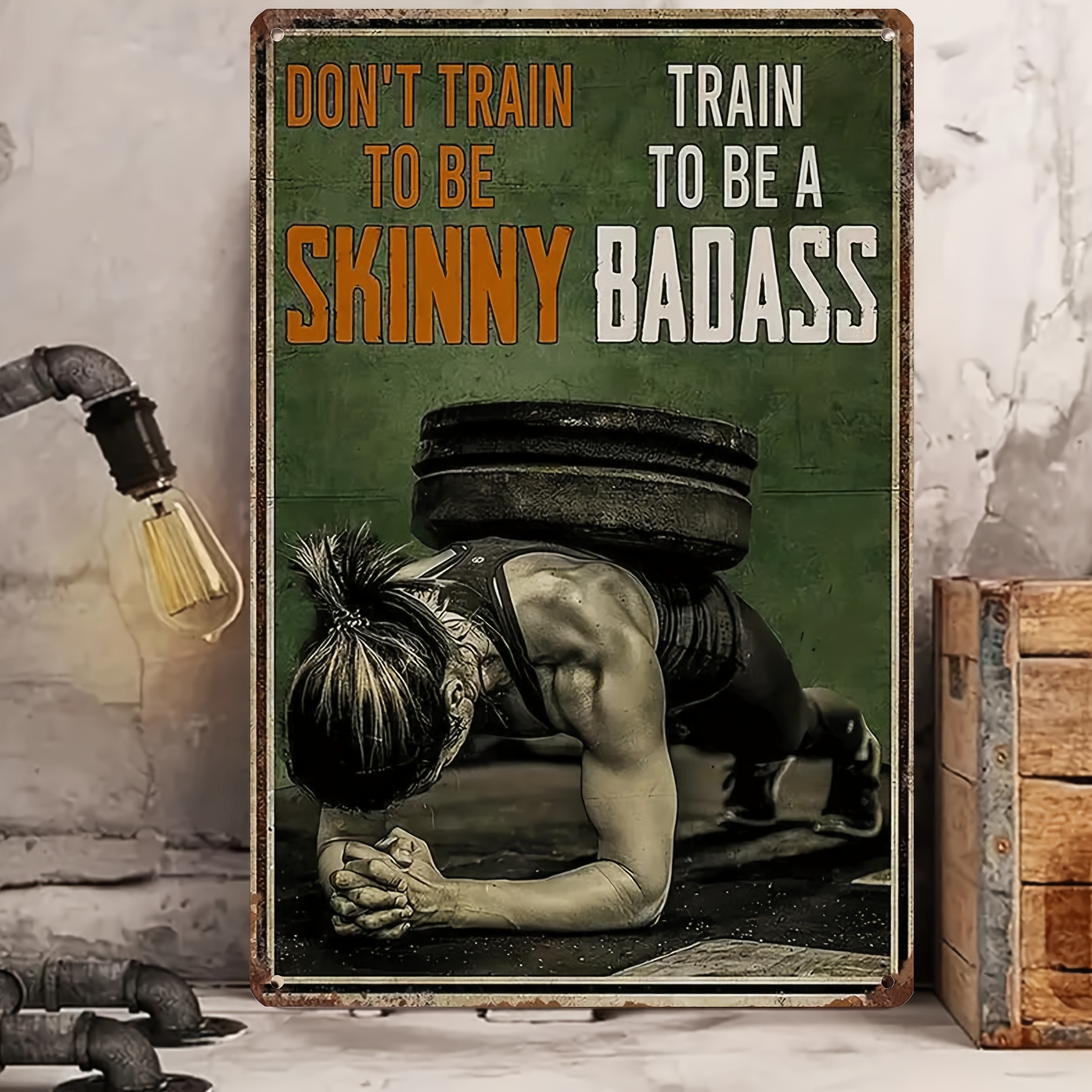Gym Girl Metal Tin Sign (/30x2 – Sports Equipment Poster recenzja i cena