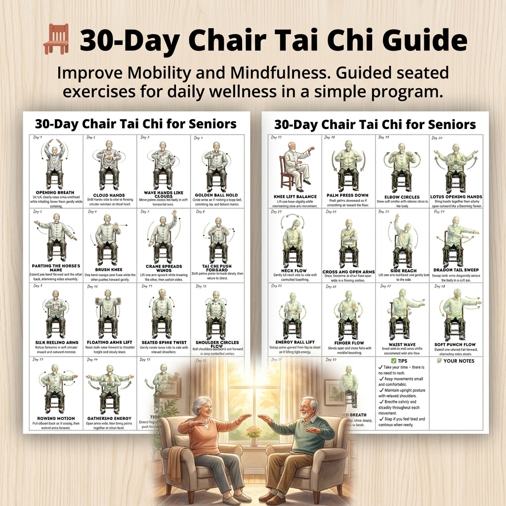 Tai Chi Exercise Plan Poster f – Sports Equipment Poster recenzja i cena
