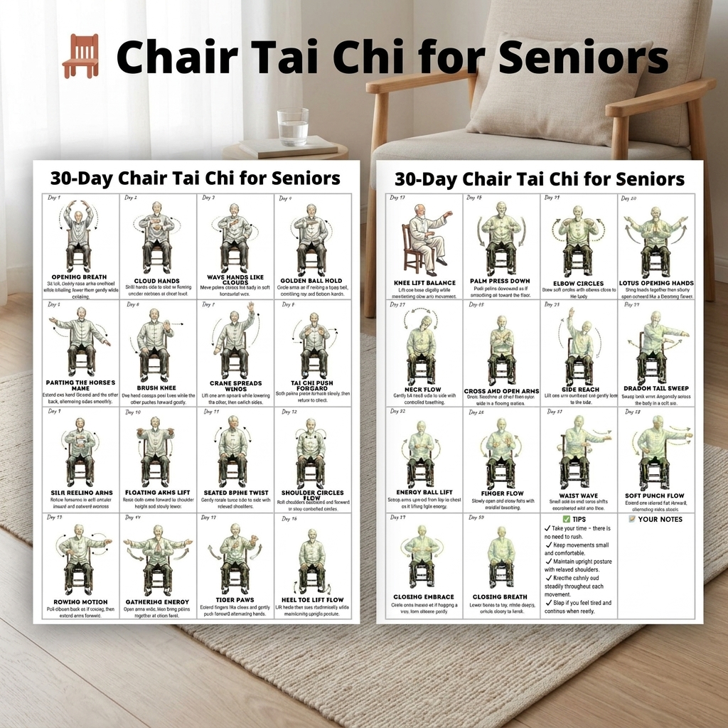 Tai Chi Exercise Plan Poster f – Sports Equipment Poster recenzja i cena
